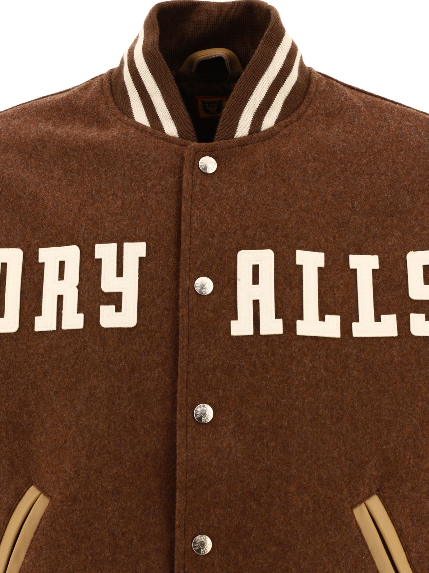 HUMAN MADE Brown Varsity bomber jacket